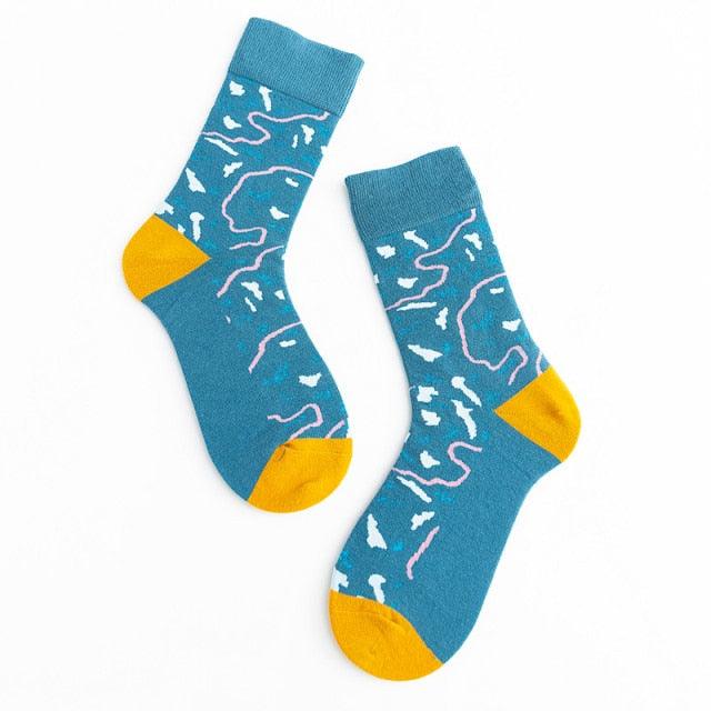 Unisex Painting Style Crew Socks Women Streetwear Skateboard Sport Cycling Designer Socks For Men And Women - UrbanCycling.com