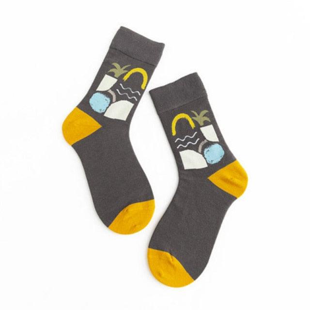 Unisex Painting Style Crew Socks Women Streetwear Skateboard Sport Cycling Designer Socks For Men And Women - UrbanCycling.com