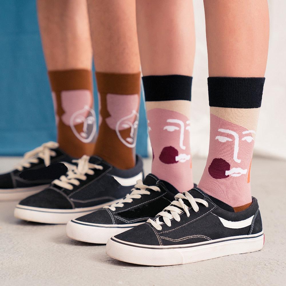 Unisex Painting Style Crew Socks Women Streetwear Skateboard Sport Cycling Designer Socks For Men And Women - UrbanCycling.com