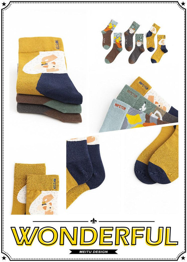 Unisex Painting Style Crew Socks Women Streetwear Skateboard Sport Cycling Designer Socks For Men And Women - UrbanCycling.com