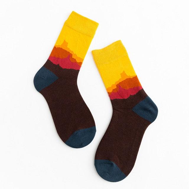 Unisex Painting Style Crew Socks Women Streetwear Skateboard Sport Cycling Designer Socks For Men And Women - UrbanCycling.com