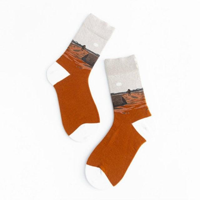 Unisex Painting Style Crew Socks Women Streetwear Skateboard Sport Cycling Designer Socks For Men And Women - UrbanCycling.com