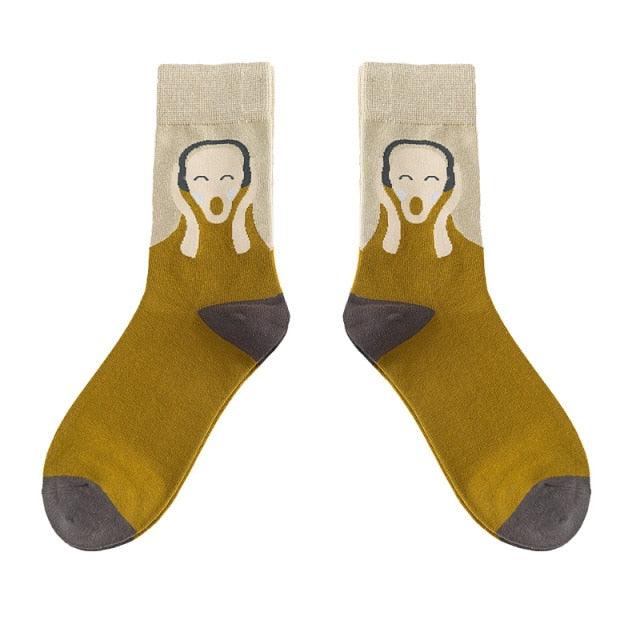 Unisex Painting Style Crew Socks Women Streetwear Skateboard Sport Cycling Designer Socks For Men And Women - UrbanCycling.com