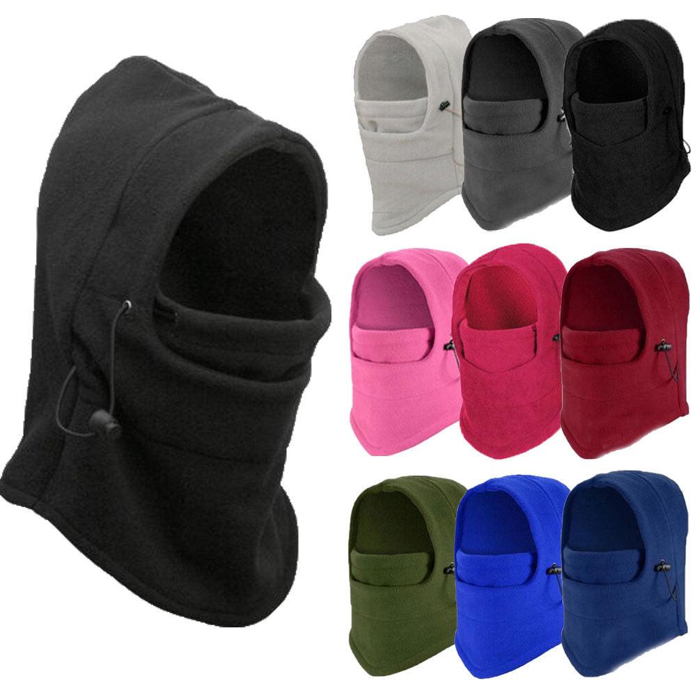 Unisex Polar Fleece Hood Hat Casual Beanie Ski Snow Cap Snood Scarf Warmer Thermal Neckerchief Drawstring Soft Balaclava Pullover Knitted Beanie for Adults Men Women Ski Caps New Balaclava Party Mask Hat Caps For Skiing Bicycle Cycling Outdoor Headwarmer - UrbanCycling.com