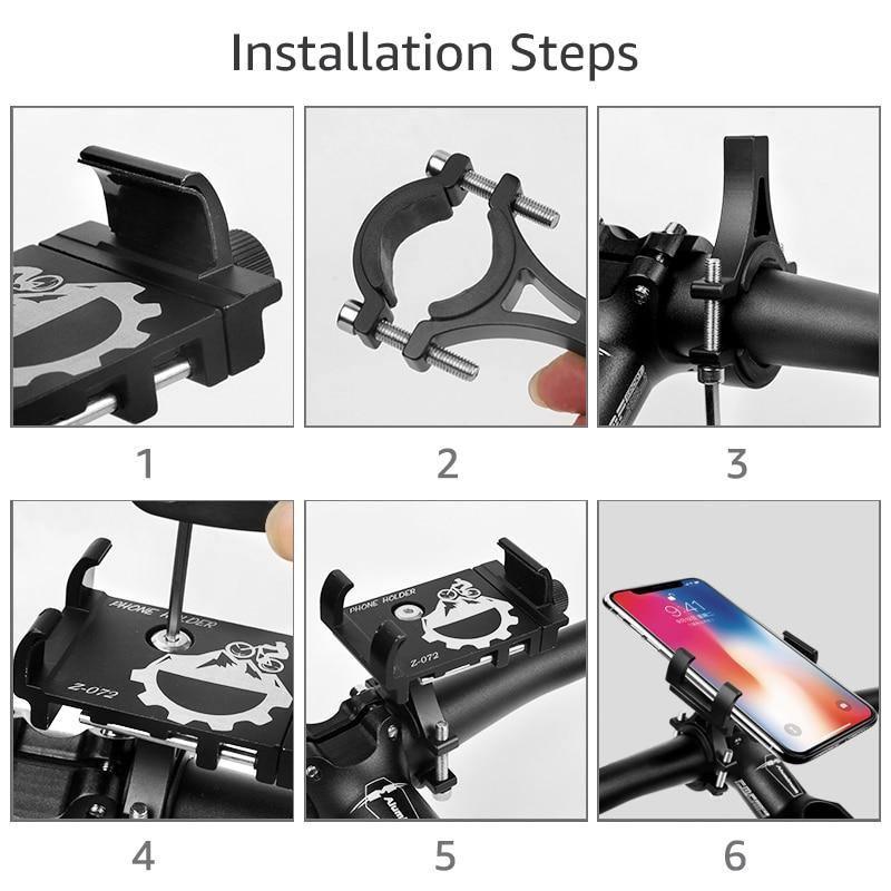 Universal Bicycle Phones Holder Bike Motorcycle Handlebar Clip Stand Mount Unbreakable Cell Phone Support - UrbanCycling.com