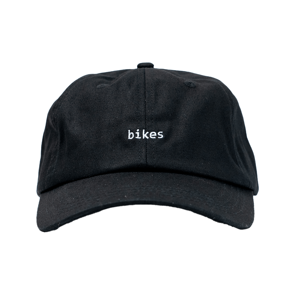 Unstructured Dad Hat - Black "Bikes" - UrbanCycling.com