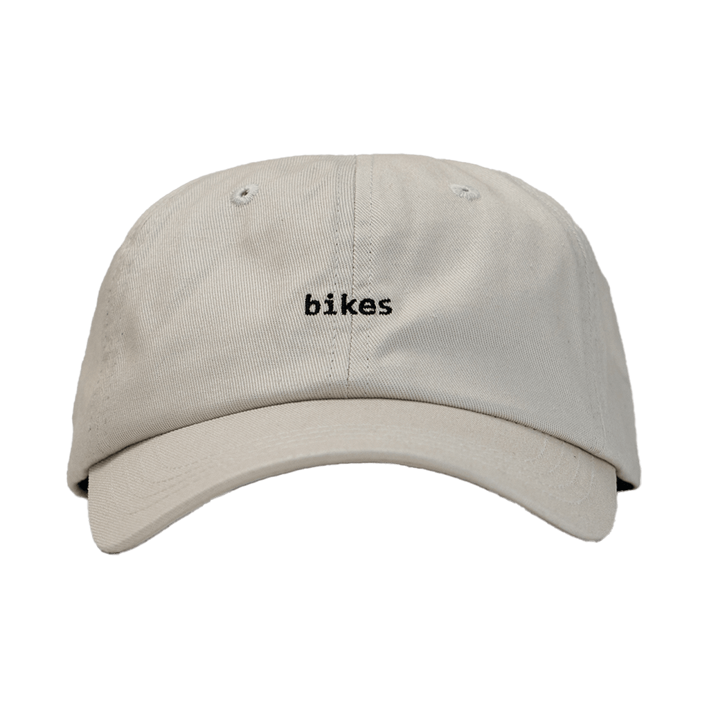Unstructured Dad Hat - Ivory "Bikes" - UrbanCycling.com