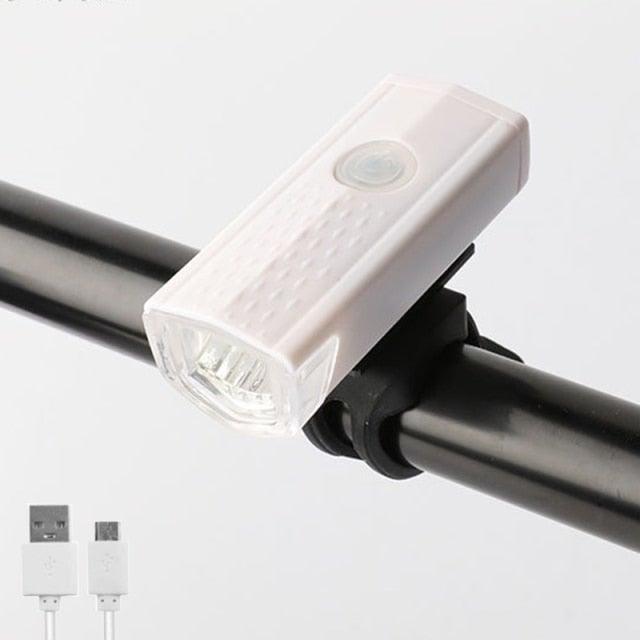 USB Rechargeable 3 Mode Bicycle Front Light Lamp Bike Headlight Cycling LED Powerful Bicycle Front Headlight Waterproof Bike Headlight End Tail Light Set 300 Lumen - UrbanCycling.com