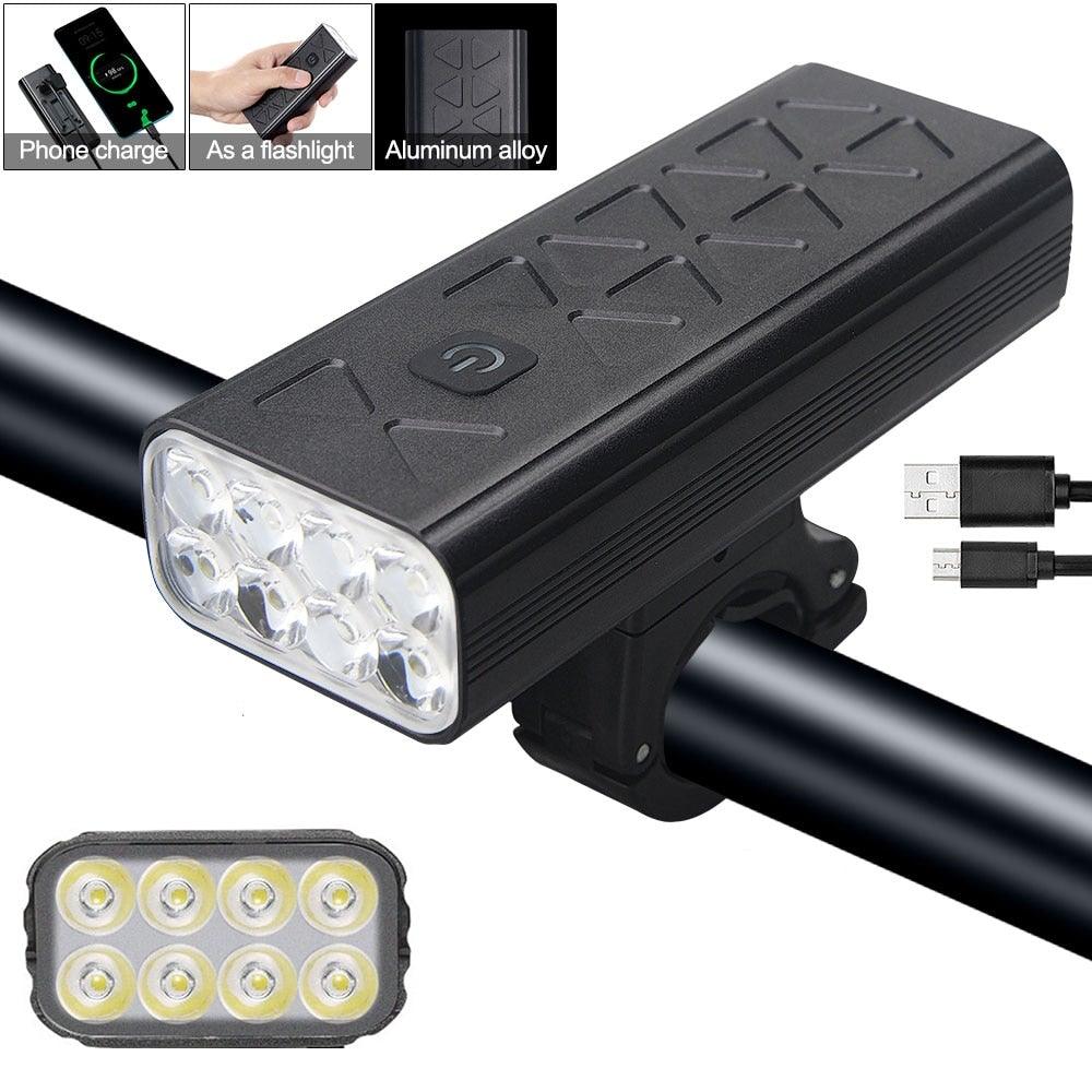 USB Rechargeable Handlebar Headlight Front Bike Light LED Lamp Built - In Rechargeable Bike Light Front And Rear Super Bright Bicycle Headlight And Tail Light Set 4 Lighting Modes - UrbanCycling.com