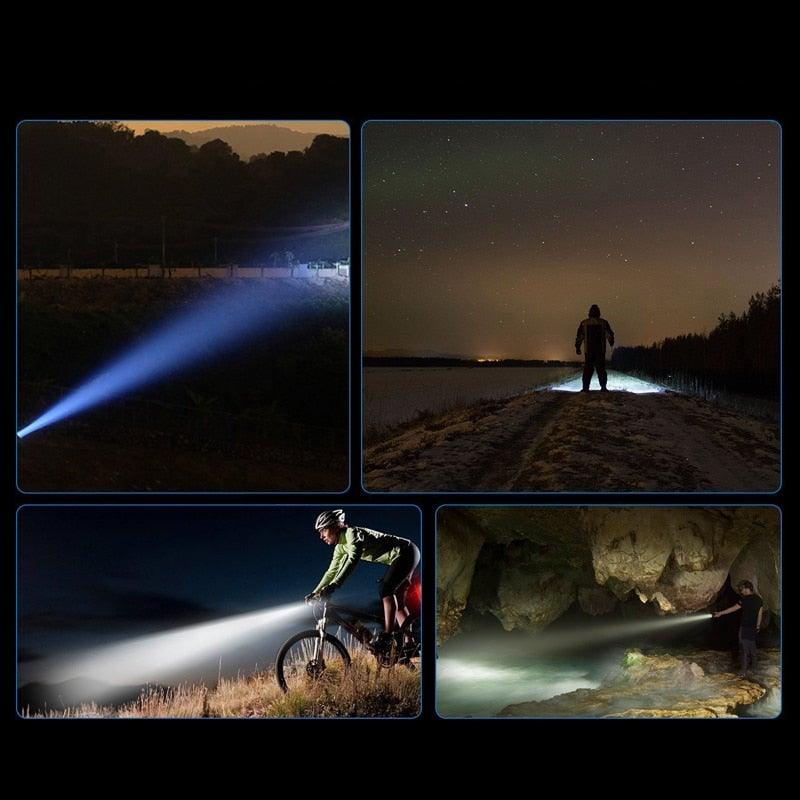 USB Rechargeable Handlebar Headlight Front Bike Light LED Lamp Built - In Rechargeable Bike Light Front And Rear Super Bright Bicycle Headlight And Tail Light Set 4 Lighting Modes - UrbanCycling.com