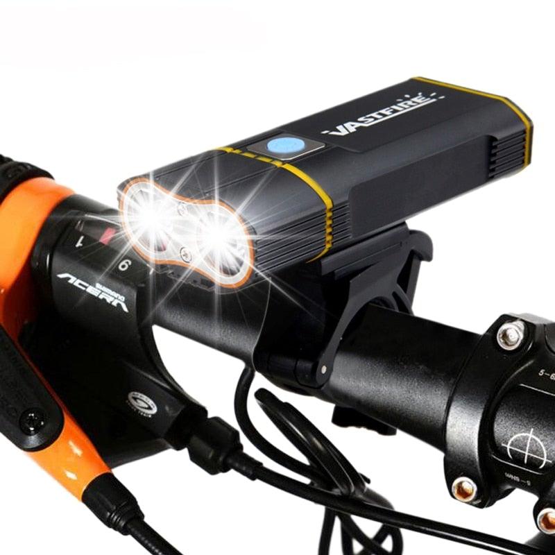 USB Rechargeable Handlebar Headlight Front Bike Light LED Lamp Built - In Rechargeable Bike Light Front And Rear Super Bright Bicycle Headlight And Tail Light Set 4 Lighting Modes - UrbanCycling.com