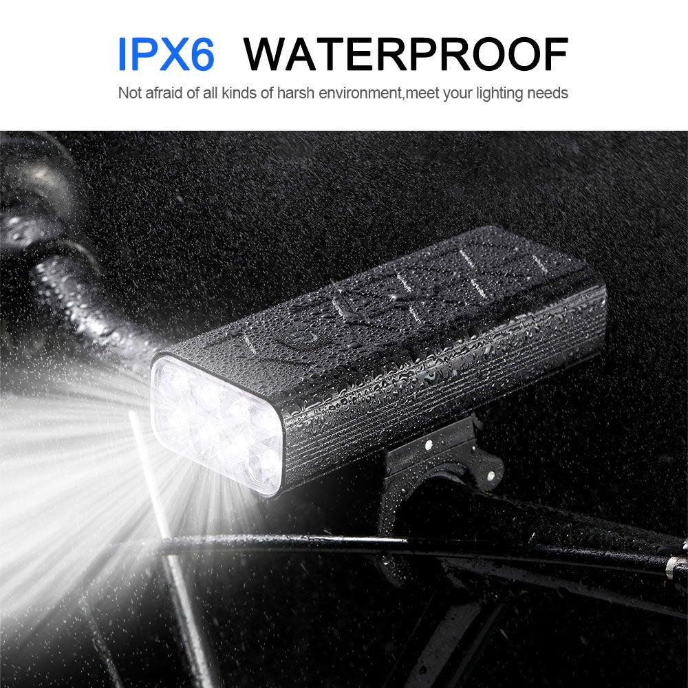 USB Rechargeable Handlebar Headlight Front Bike Light LED Lamp Built - In Rechargeable Bike Light Front And Rear Super Bright Bicycle Headlight And Tail Light Set 4 Lighting Modes - UrbanCycling.com