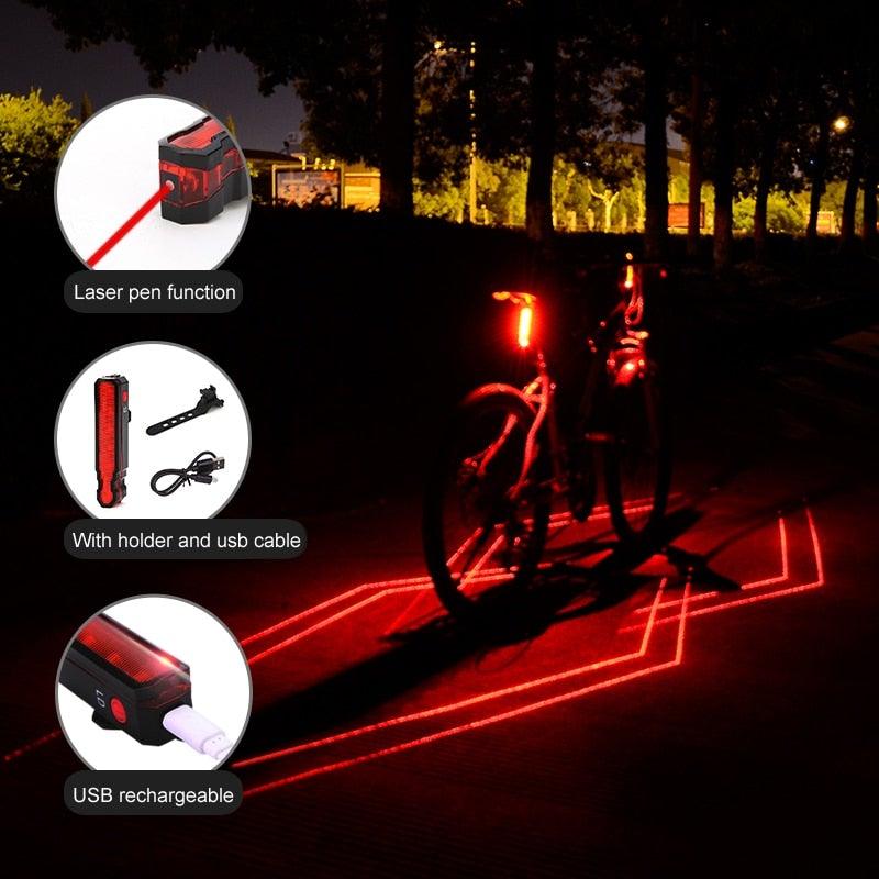 USB Rechargeable Handlebar Headlight Front Bike Light LED Lamp Built - In Rechargeable Bike Light Front And Rear Super Bright Bicycle Headlight And Tail Light Set 4 Lighting Modes - UrbanCycling.com