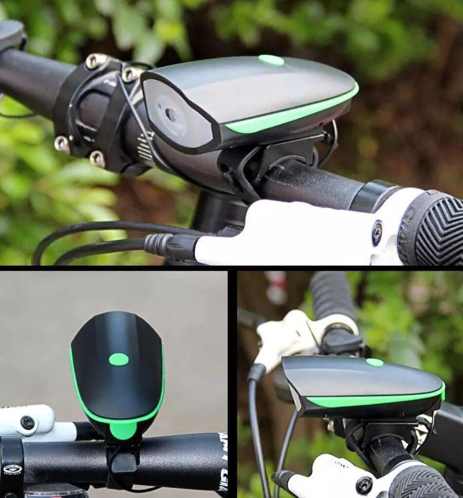 USB Rechargeable LED Display Light Bike Front Light Headlights Electric Horn Bell Cycling Rainproof Flashlight Waterproof Bicycle Lights With Horn Bike Lights For Road Electric Scooter And Mountain Bike Night Safety Flashlight - UrbanCycling.com