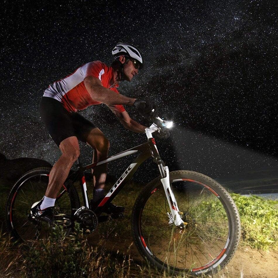 USB Rechargeable LED Display Light Bike Front Light Headlights Electric Horn Bell Cycling Rainproof Flashlight Waterproof Bicycle Lights With Horn Bike Lights For Road Electric Scooter And Mountain Bike Night Safety Flashlight - UrbanCycling.com