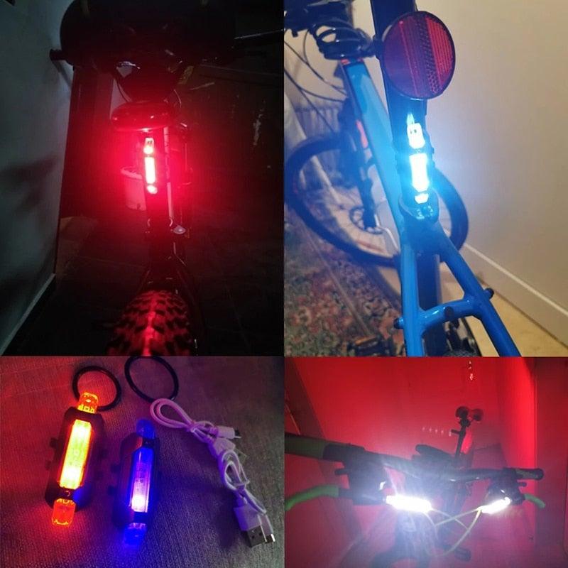 USB Rechargeable Waterproof Mountain Bike Lamp Warning Cycling Taillight Bike LED Headlight Tail Light Ultra Bright Bicycle LED Safety Light Waterproof Cycling Taillight For Electric Scooter - UrbanCycling.com