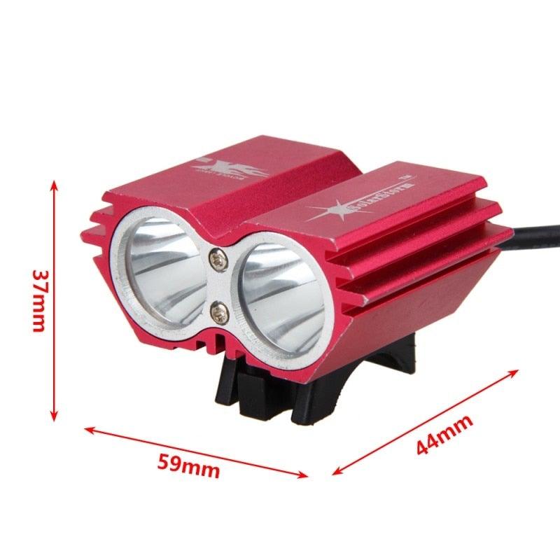 USB Waterproof Bike Light LED Front Bicycle Headlight Dual Lamps Super Bright LED Cycling Bike Light Front Headlight 4 Modes Bikelight Headlamp Rechargeable USB Led Lamp 8000LM - UrbanCycling.com