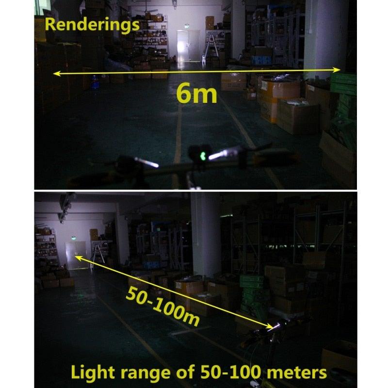 USB Waterproof Bike Light LED Front Bicycle Headlight Dual Lamps Super Bright LED Cycling Bike Light Front Headlight 4 Modes Bikelight Headlamp Rechargeable USB Led Lamp 8000LM - UrbanCycling.com