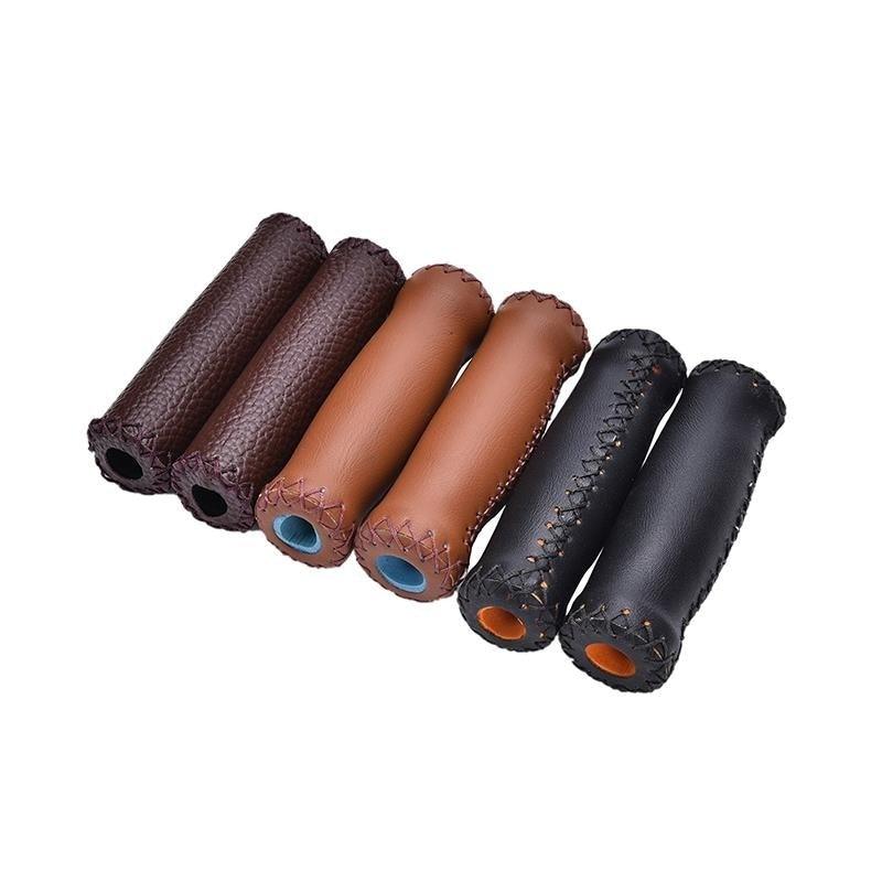 Vintage Retro Riding Road Mountain Bike Bicycle Handlebar Grip Artificial Leather Cycling Grip Health Gear Bicycle Handlebar Grips Bike Handle Cover Grips Artificial Leather Bicycle Handle Covers For Sports Riding - UrbanCycling.com