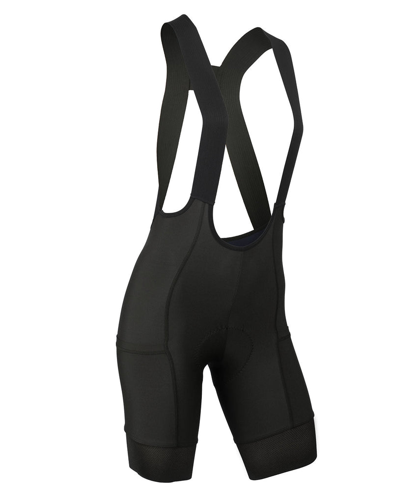W. BLACK LABEL CARGO DROP TAIL BIB - BLACK - UrbanCycling.com