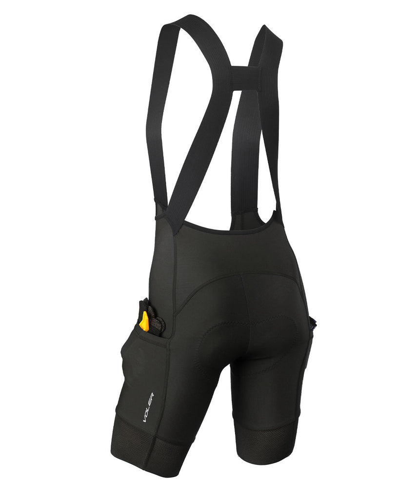 W. BLACK LABEL CARGO DROP TAIL BIB - BLACK - UrbanCycling.com