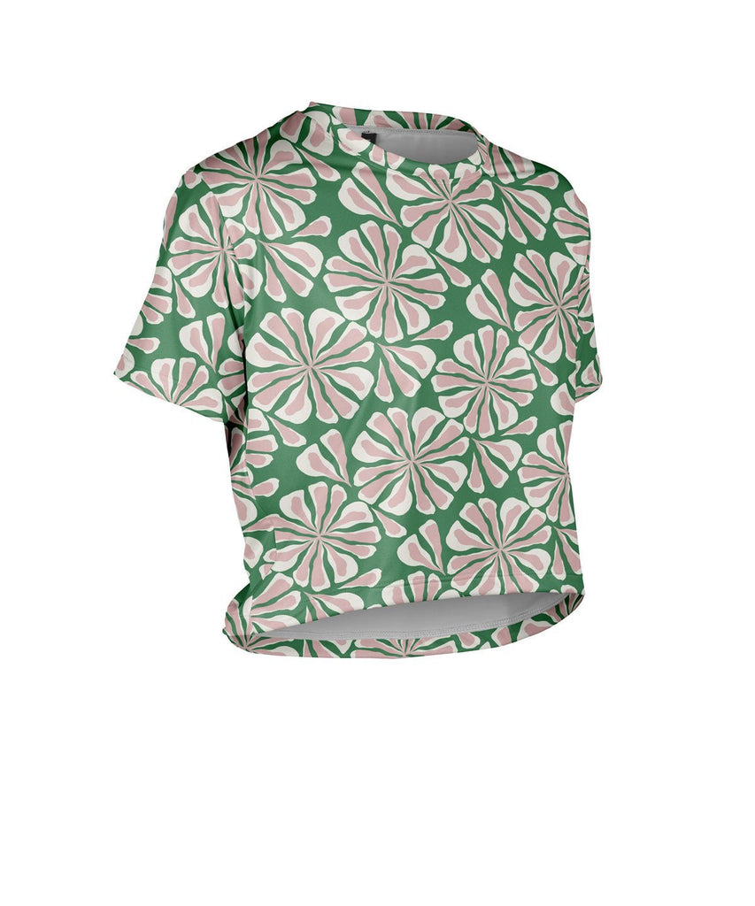 W. CROP TEE - SUMMER BOTANICAL - UrbanCycling.com