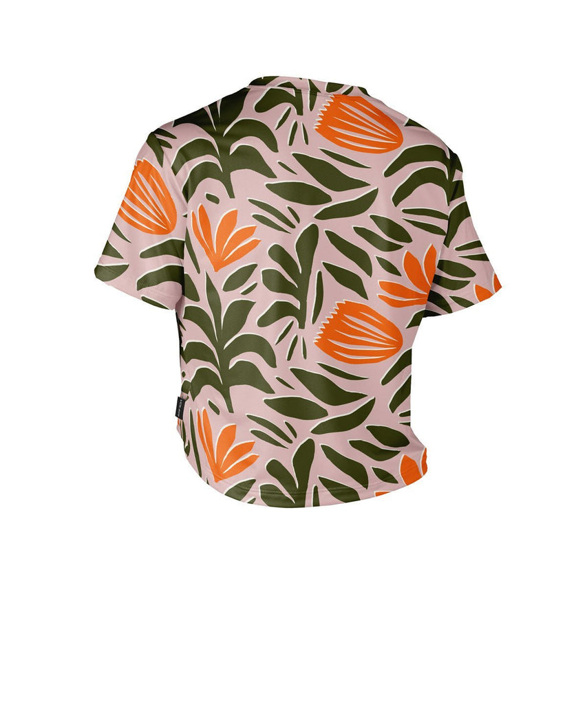W. CROP TEE - SUMMER BOTANICAL - UrbanCycling.com