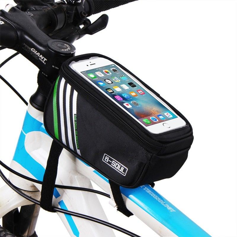 Waterproof Bicycle Bag Nylon Bike Cycling Cell Mobile Phone Bag Case Bicycle Front Tube Bags Accessories Bike Phone Front Frame Bag Bicycle Bag Waterproof Bike Phone Mount Bag Bike Phone Case Holder Accessories Cycling Pouch Compatible With Phone - UrbanCycling.com