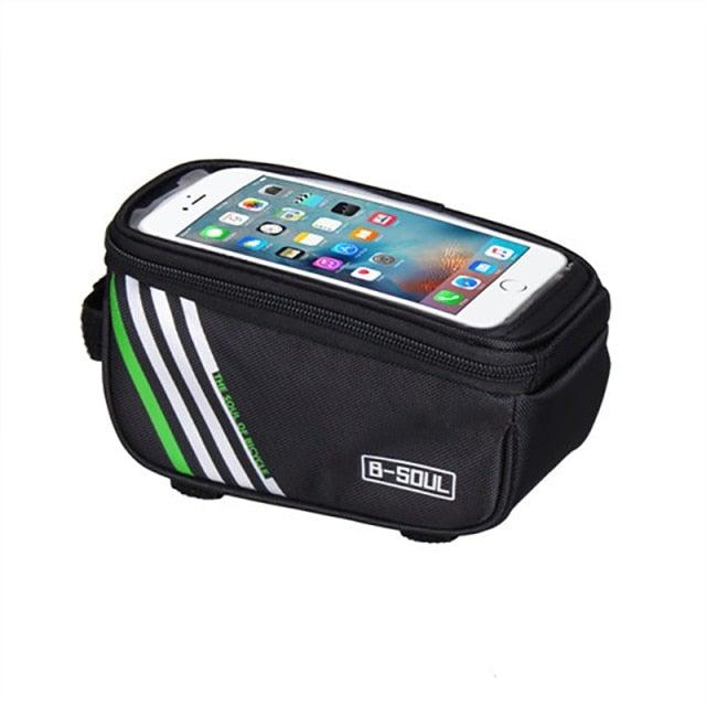 Waterproof Bicycle Bag Nylon Bike Cycling Cell Mobile Phone Bag Case Bicycle Front Tube Bags Accessories Bike Phone Front Frame Bag Bicycle Bag Waterproof Bike Phone Mount Bag Bike Phone Case Holder Accessories Cycling Pouch Compatible With Phone - UrbanCycling.com