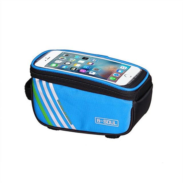 Waterproof Bicycle Bag Nylon Bike Cycling Cell Mobile Phone Bag Case Bicycle Front Tube Bags Accessories Bike Phone Front Frame Bag Bicycle Bag Waterproof Bike Phone Mount Bag Bike Phone Case Holder Accessories Cycling Pouch Compatible With Phone - UrbanCycling.com