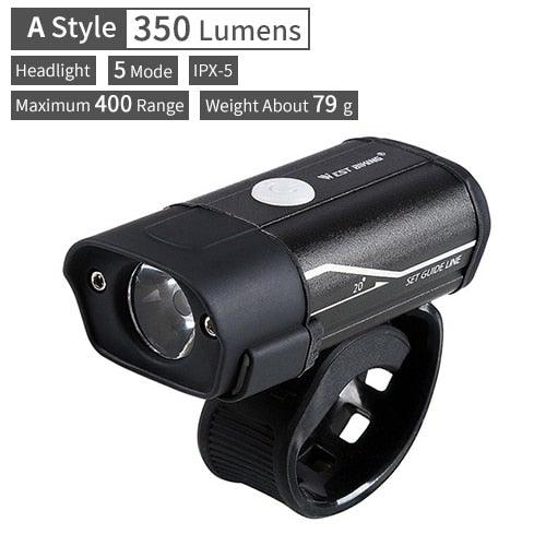 Waterproof Bicycle Light Smart Front Lamp Headlight With Horn USB Rechargeable LED Cycling Flashlight Bicycle Lights Set Powerful Lumens LED Bike Front For Adults Road Cycling Safety Flashlight - UrbanCycling.com