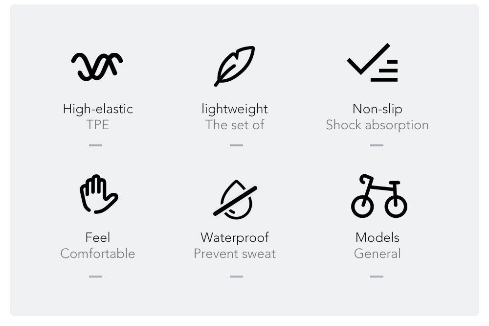 Waterproof Road Bike Horn Handlebar Cover Anti - Slip Handle Bar Grip Bicycle Accessories Mountain Bike Silicone Handlebar Grips Ergonomic Desgin With Bilaterally Locking Ring Non - Slip For Standard Bike - UrbanCycling.com