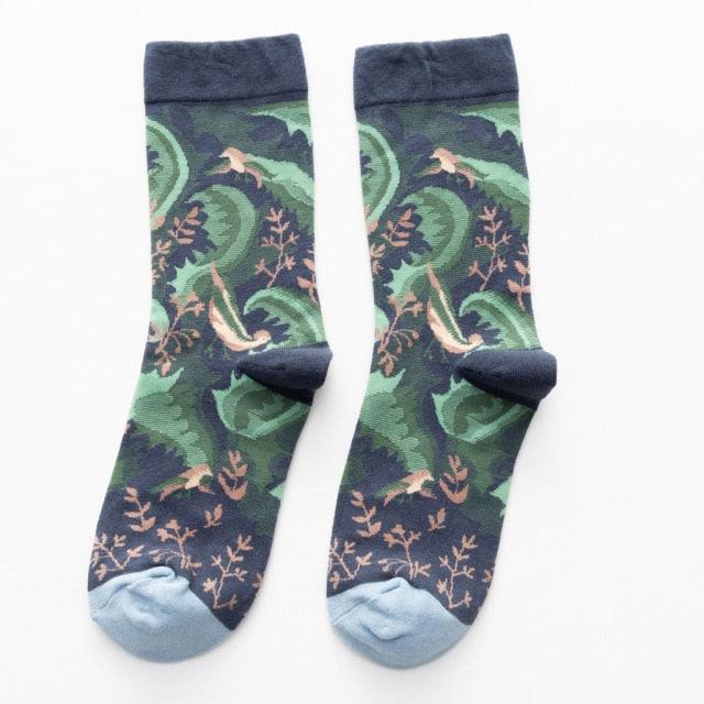 Women Long Sock Cartoon Print Creative Fashion Personalized Novelty Men Women Socks Winter Warm Comfortable Cotton Socks Running Cycling Socks For Men And Women - UrbanCycling.com