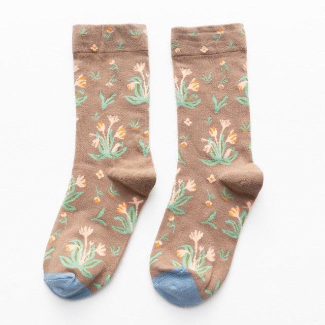 Women Long Sock Cartoon Print Creative Fashion Personalized Novelty Men Women Socks Winter Warm Comfortable Cotton Socks Running Cycling Socks For Men And Women - UrbanCycling.com