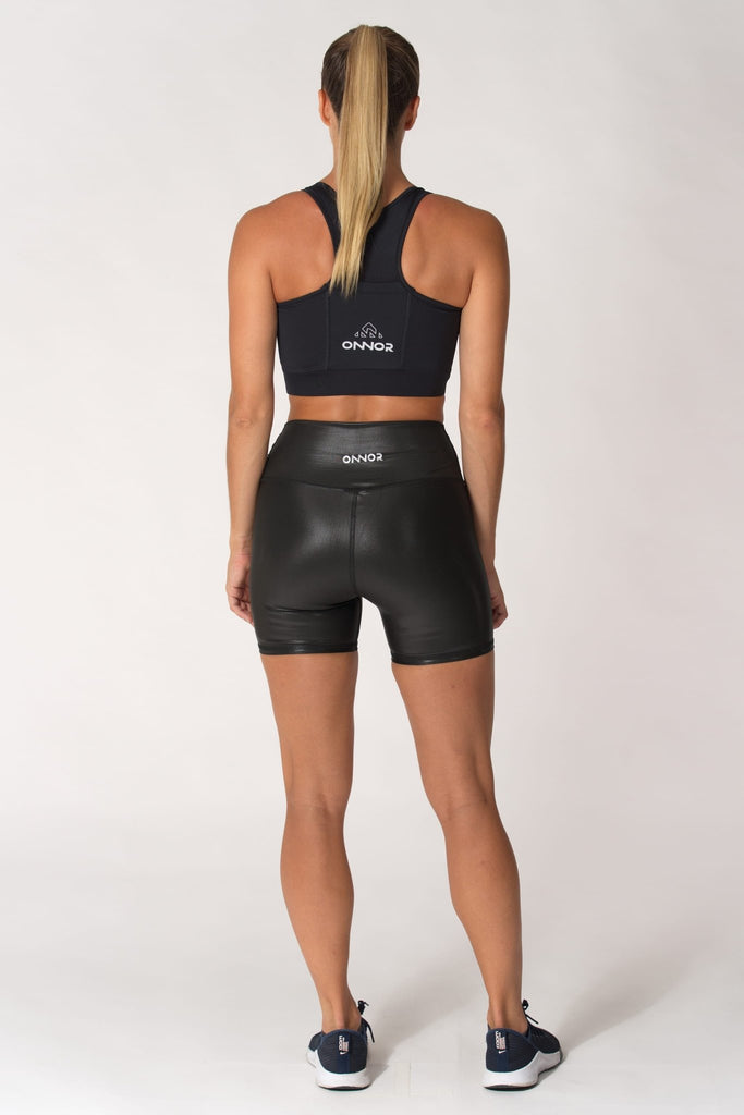 Women's Fitness Black Faux Pro Short - UrbanCycling.com