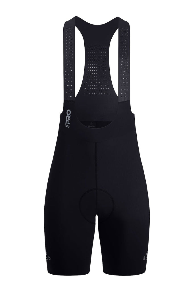 Women's Seamless Black Pro Cycling Bib Shorts - UrbanCycling.com