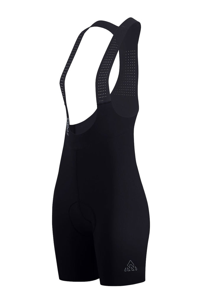 Women's Seamless Black Pro Cycling Bib Shorts - UrbanCycling.com