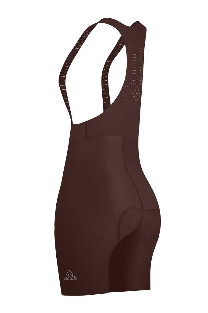 Women's Seamless Brown Pro Cycling Bib Shorts - UrbanCycling.com