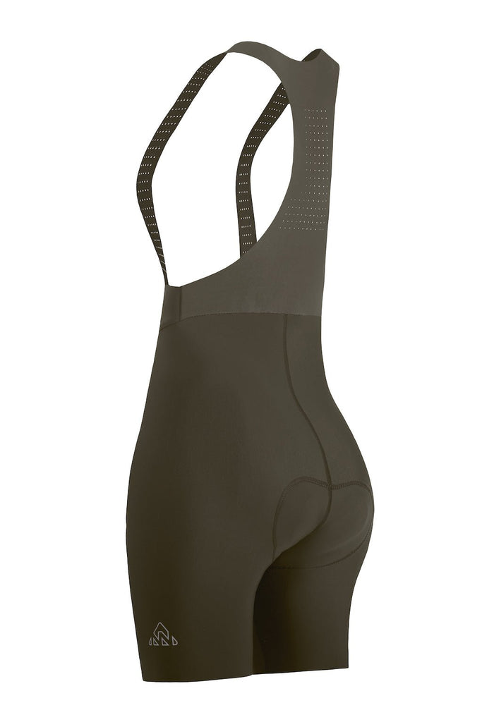 Women's Seamless Olive Green Pro Cycling Bib Shorts - UrbanCycling.com