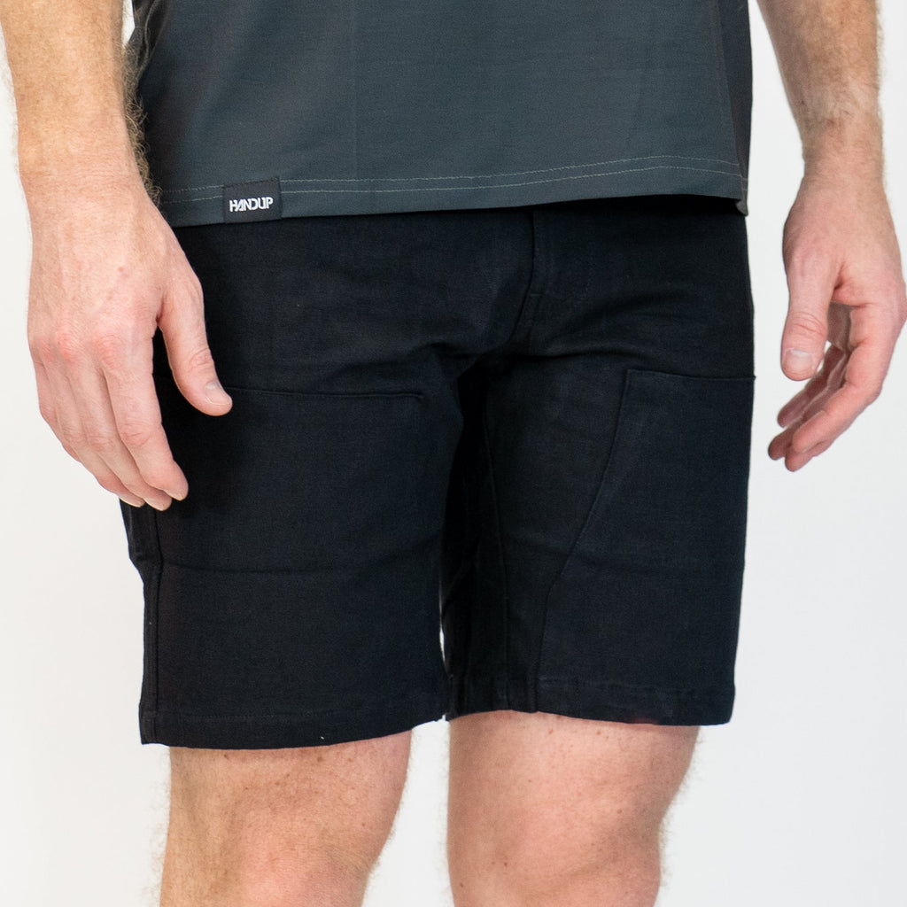WorkHorse Stretch Canvas Short - Pure Black - UrbanCycling.com