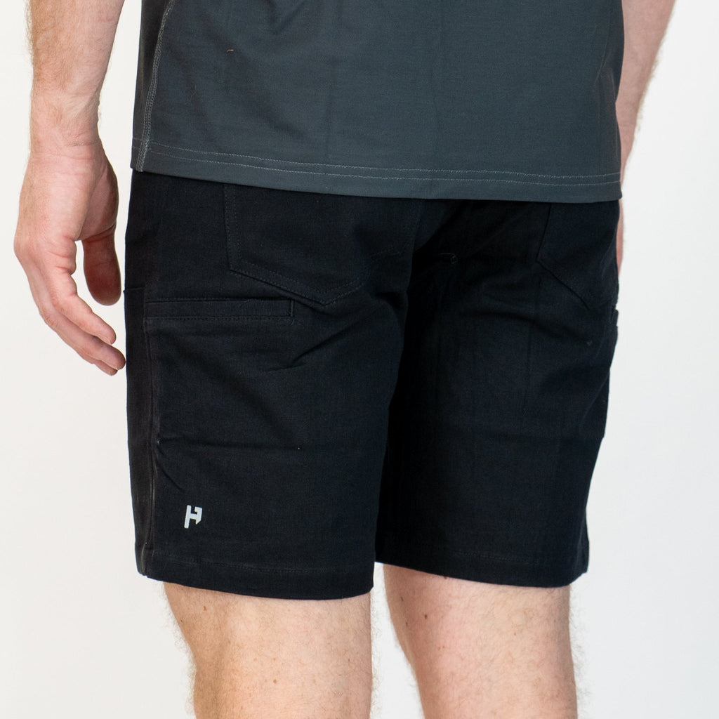 WorkHorse Stretch Canvas Short - Pure Black - UrbanCycling.com