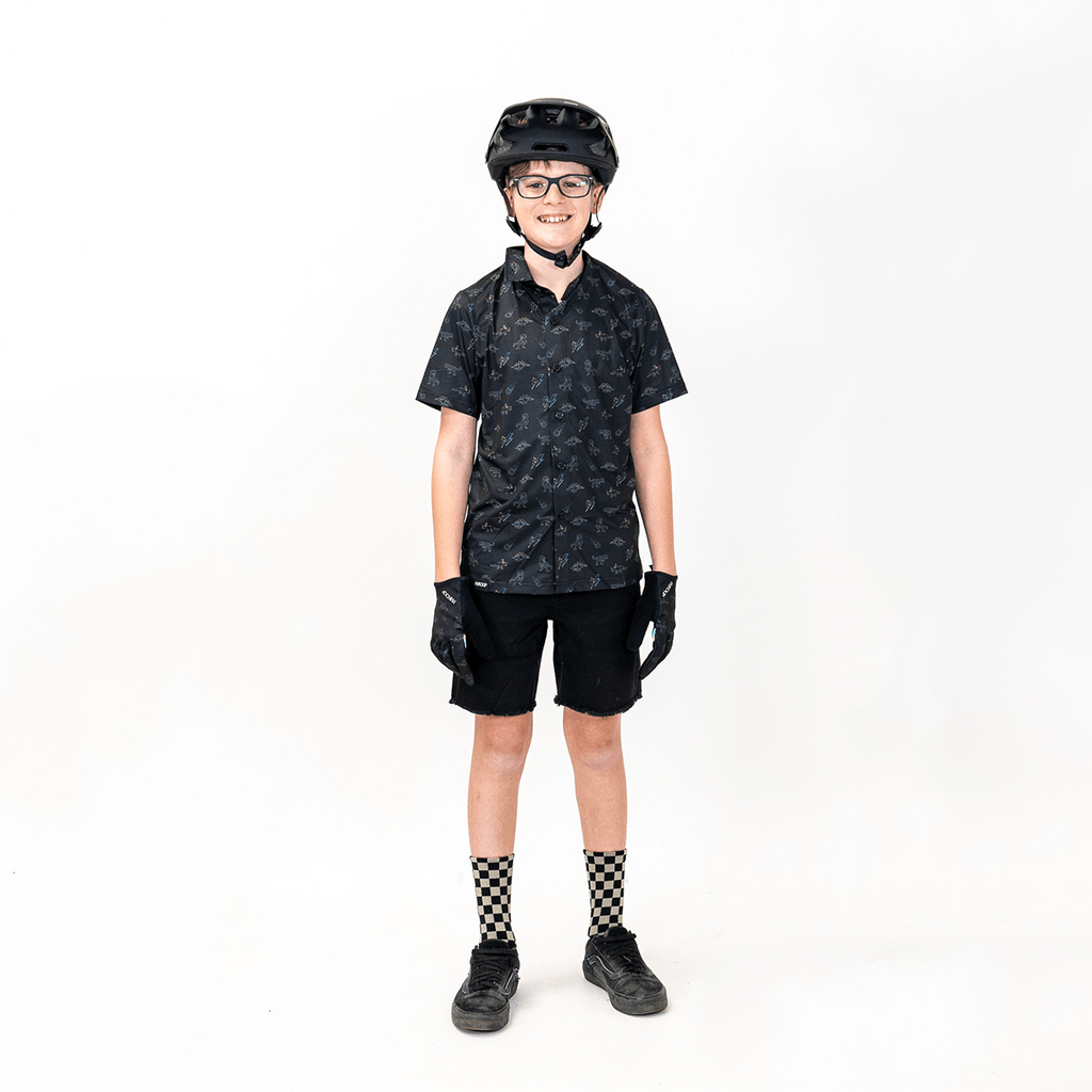 Youth FlexGRID Button Up - Dino's End - UrbanCycling.com