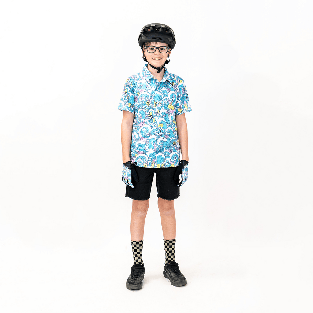 Youth FlexGRID Button Up - Ride the Wave - UrbanCycling.com