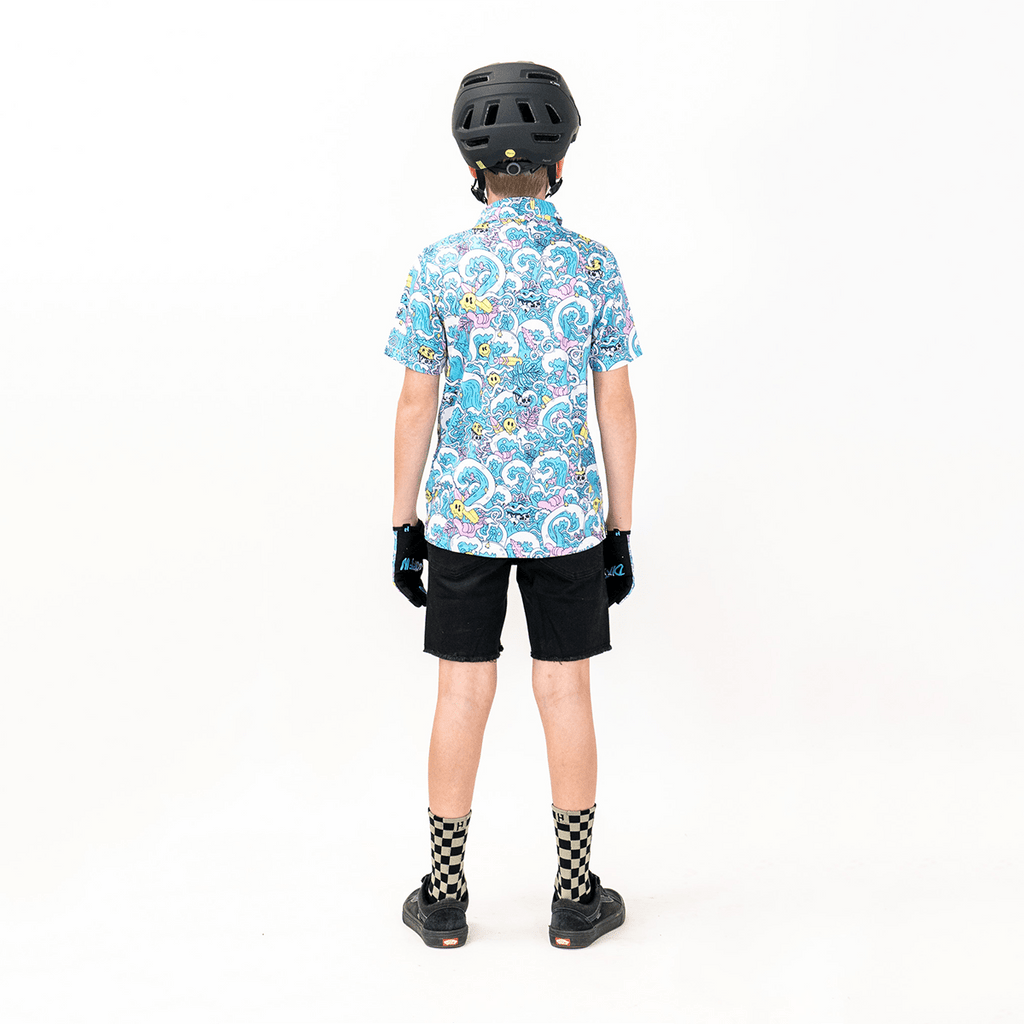 Youth FlexGRID Button Up - Ride the Wave - UrbanCycling.com
