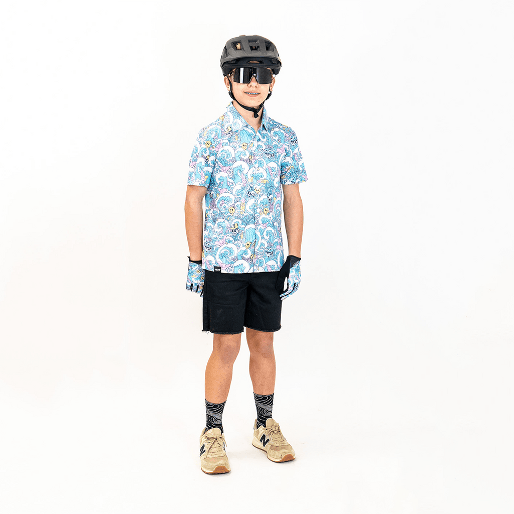 Youth FlexGRID Button Up - Ride the Wave - UrbanCycling.com