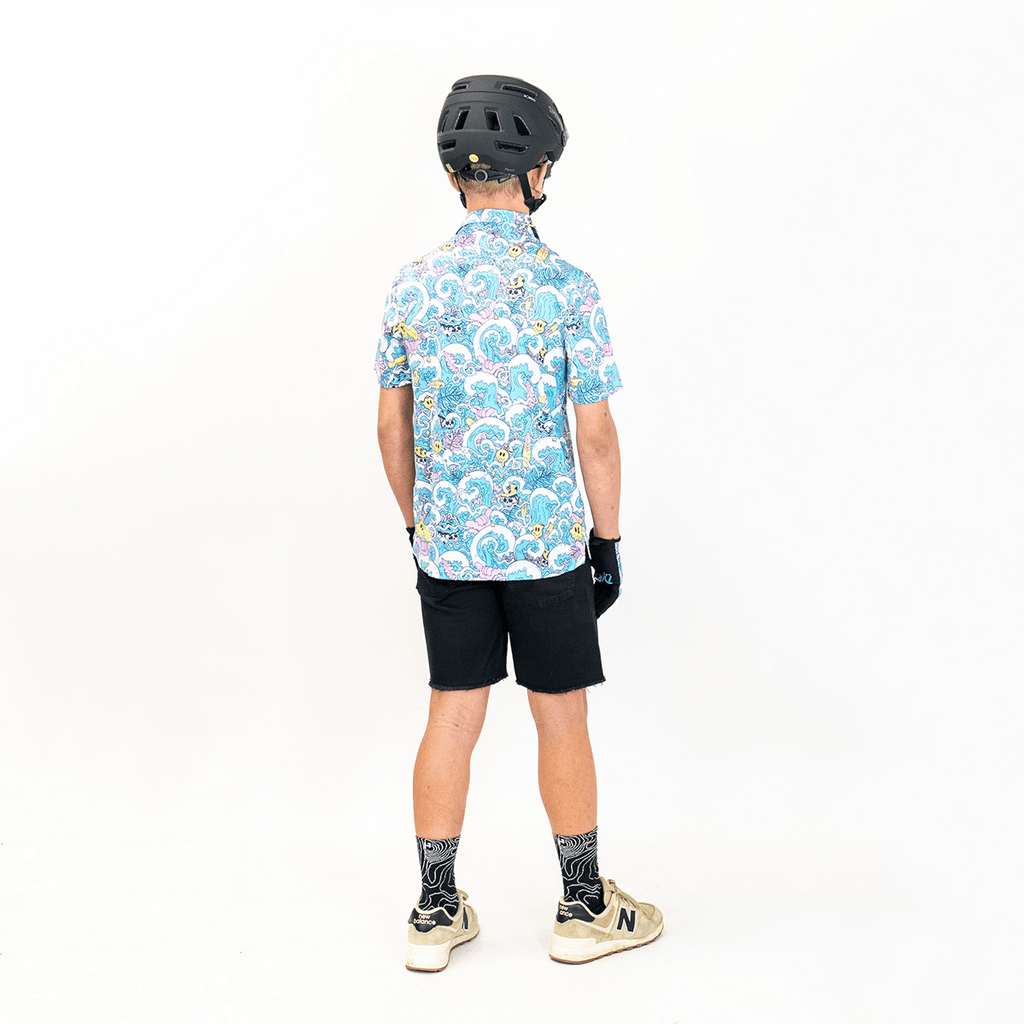 Youth FlexGRID Button Up - Ride the Wave - UrbanCycling.com