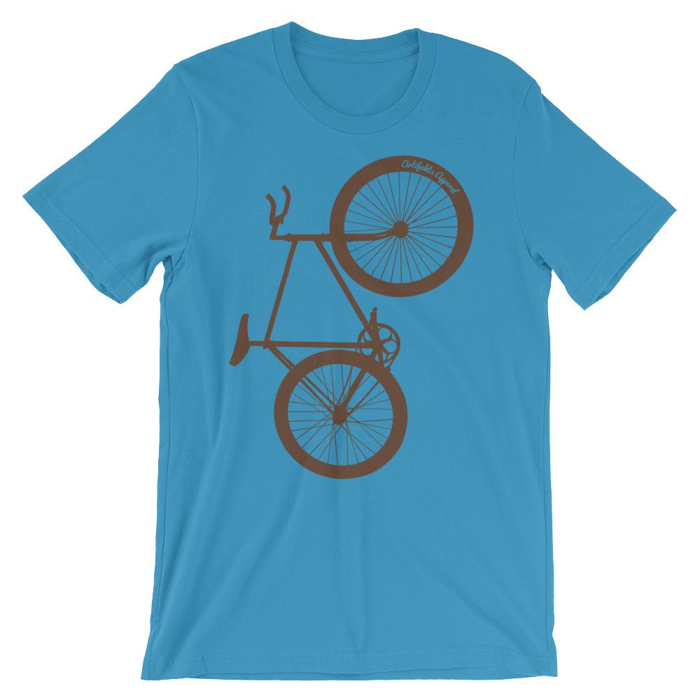 Brown Big Wheelie Unisex short sleeve bicycle t-shirt