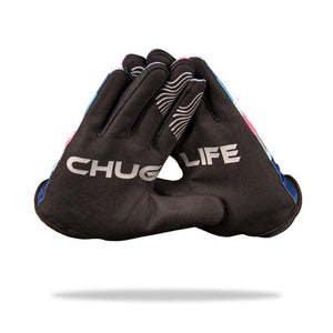 "CHUG LIFE" MTB Gloves - 4-way stretch, phone swipe, snarky graphics - Urban Cycling Apparel