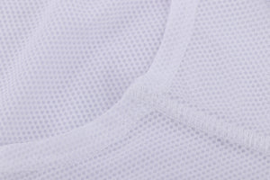 Men's Mesh Base Layer - White Sleeveless Cycling Undershirt