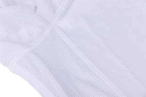 Men's Mesh Base Layer - White Long Sleeve Cycling Undershirt